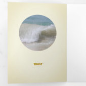 Betaalbaar Oranje en bruin Drieluik Kaart (Binnenzijde eerst)