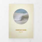 Betaalbaar Oranje en bruin Drieluik Kaart (Cover)