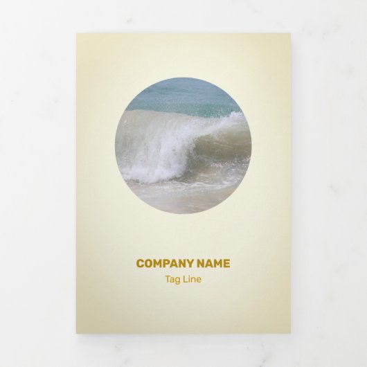 Betaalbaar Oranje en bruin Drieluik Kaart (Cover)