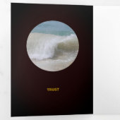 Betaalbaar Oranje en bruin Drieluik Kaart (Binnenzijde eerst)