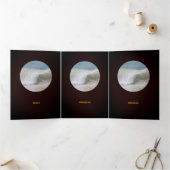 Betaalbaar Oranje en bruin Drieluik Kaart (Binnen)