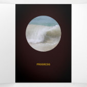 Betaalbaar Oranje en bruin Drieluik Kaart (Binnenkant midden)