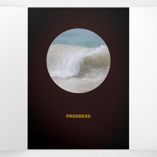 Betaalbaar Oranje en bruin Drieluik Kaart (Binnenkant midden)