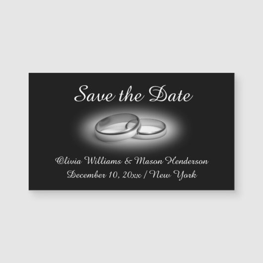 Betaalbaar sparen de Datum Magnet in Zwart (Voorkant)