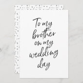 Betaalbaar voor mijn broer op mijn trouwdag (Voorkant / Achterkant)