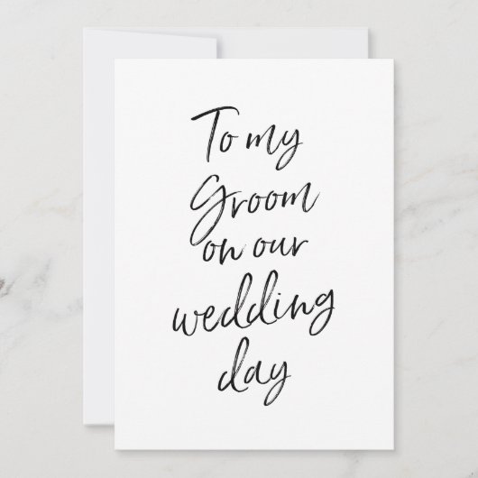 Betaalbaar voor mijn bruidegom op onze trouwdag kaart (Voorkant)