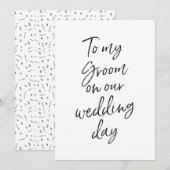 Betaalbaar voor mijn bruidegom op onze trouwdag kaart (Voorkant / Achterkant)