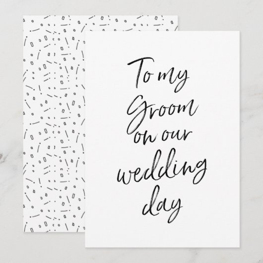 Betaalbaar voor mijn bruidegom op onze trouwdag kaart (Voorkant / Achterkant)