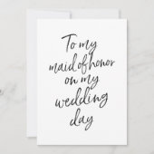 Betaalbaar voor mijn dienstmeisje op mijn trouwdag kaart (Voorkant)