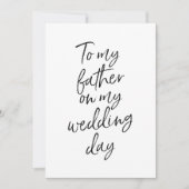 Betaalbaar voor mijn vader op mijn trouwdag kaart (Voorkant)