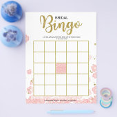 Betaalbaar Vrijgezellenfeest Bingo | Roze en goud Flyer (Enkel)
