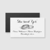 Betaalbaar: ze zei "Ja" sparen de Datum Magnet (Voorkant / Achterkant)