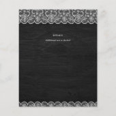 Betaalbaar Zwart Hout Wit Kant Elegant Bruiloft (Achterkant)