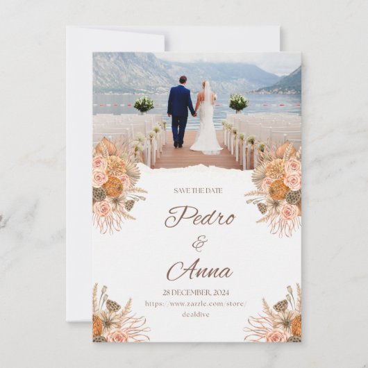 Betaalbare aangepaste bruiloft Kaarten & gepersona (Voorkant)