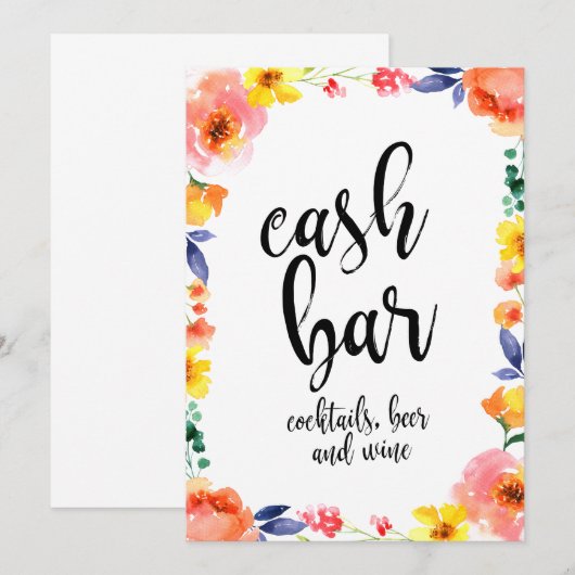 Betaalbare boho Floral Weddenschap (Voorkant / Achterkant)