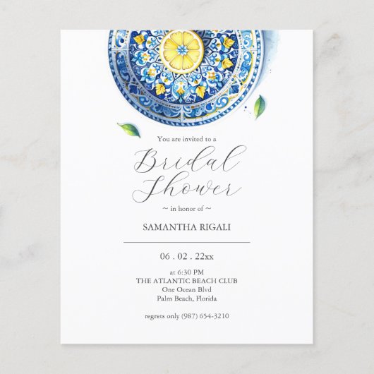 Betaalbare bruids douche uitnodigingen Citrus Flyer (Voorkant)