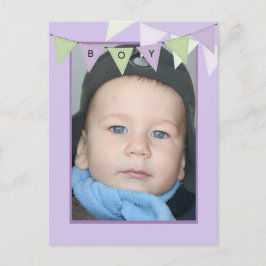Betaalbare Bunting Jongens Verjaardag Foto Feestje Uitnodiging Briefkaart