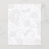 Betaalbare Damast en Paarse Botanische Bruiloft Flyer (Achterkant)