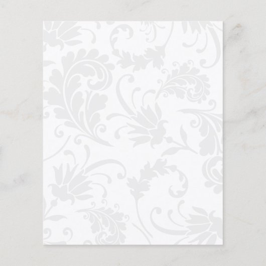 Betaalbare Damast en Paarse Botanische Bruiloft Flyer (Achterkant)