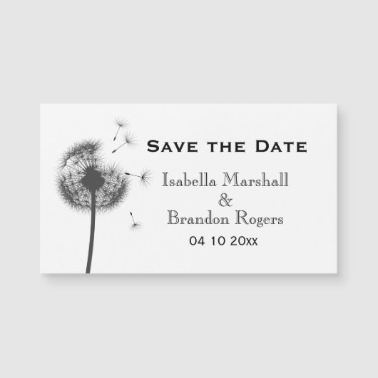 Betaalbare Dandelion sparen de Magnet van de Datum (Voorkant)