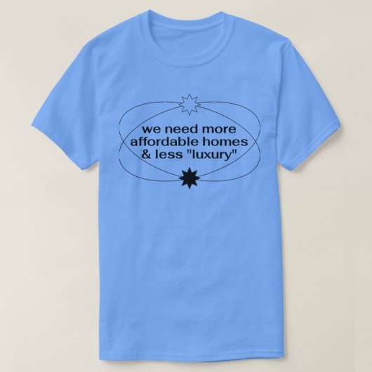 Betaalbare eindarmoede bij woningen t-shirt (Design voorkant)