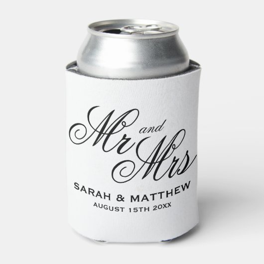 Betaalbare elegantie gepersonaliseerde Mr & Mrs br Blikjeskoeler (Blikje Voorkant)