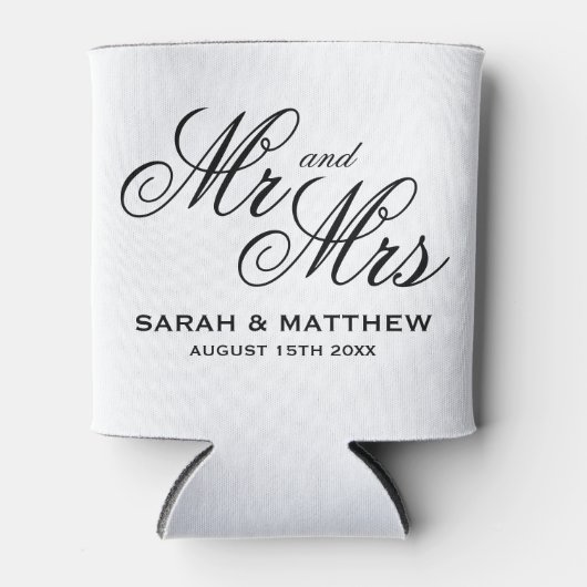 Betaalbare elegantie gepersonaliseerde Mr & Mrs br Blikjeskoeler (Voorkant)