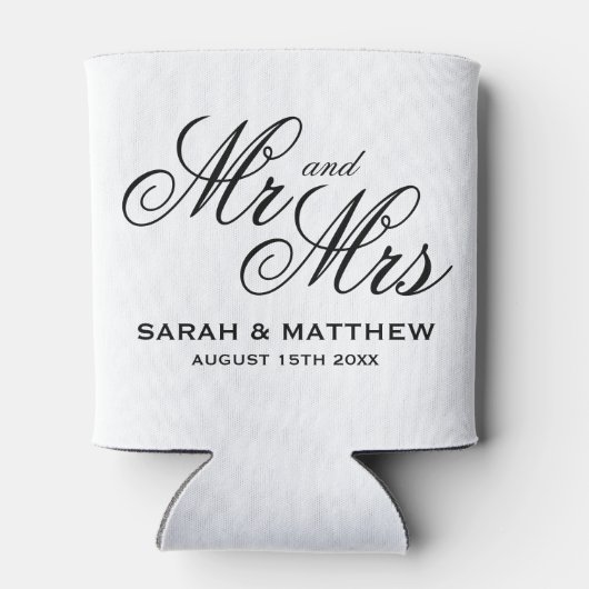 Betaalbare elegantie gepersonaliseerde Mr & Mrs br Blikjeskoeler (Achterkant)