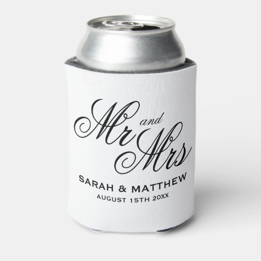 Betaalbare elegantie gepersonaliseerde Mr & Mrs br Blikjeskoeler (Blikje Achterkant)