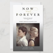 Betaalbare Elegantie Grijze Gradiënt Foto Bruiloft (Voorkant)