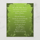 Betaalbare Elegantie Groene Huwelijksuitnodiging Flyer (Voorkant)