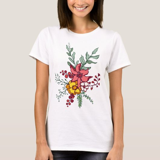 Betaalbare Floral T-shirts voor dames (Voorkant)