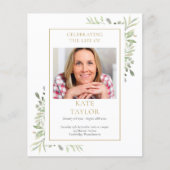 Betaalbare Groene Rouwdienst Programma (Voorkant)