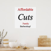 Betaalbare haircut Poster Matte (Keuken)