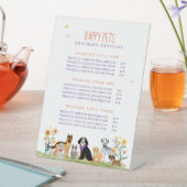 Betaalbare Happy Pet Care & Grooming Service Prijz Reclamebord Met Voetstuk (Insitu)