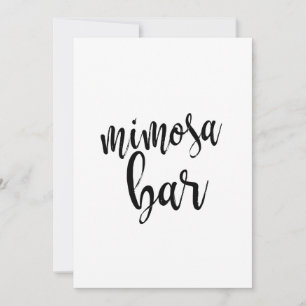 Betaalbare kalligrafie voor Mimosa Bar