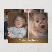 Betaalbare Kinder hoofdfoto's met 2-bits Comp-kaar Briefkaart (Voorkant / Achterkant)
