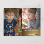 Betaalbare Kinder hoofdfoto's met 2-bits Comp-kaar Briefkaart (Achterkant)