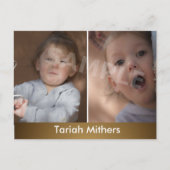 Betaalbare Kinder hoofdfoto's met 2-bits Comp-kaar Briefkaart (Voorkant)