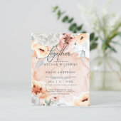 Betaalbare koraalbloemen Weddenschap (Staand voorkant)