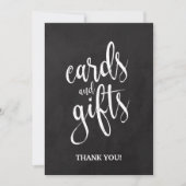 Betaalbare krijtbordkaart en cadeaus bedankkaart (Voorkant)