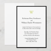 Betaalbare Monogram Weddenschappen Kaart (Voorkant / Achterkant)