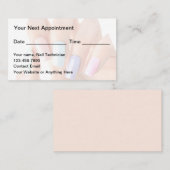 Betaalbare Nail Technician Salon Afspraakkaarten Afsprakenkaartje (Voorkant / Achterkant)