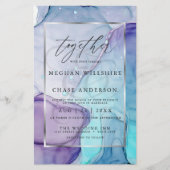 Betaalbare Paarse inkt voor bruiloft Chic Aqua Abs (Voorkant)