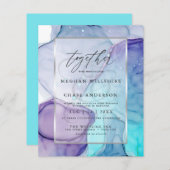 Betaalbare Paarse inkt voor bruiloft Chic Aqua Abs (Voorkant / Achterkant)