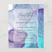 Betaalbare Paarse inkt voor bruiloft Chic Aqua Abs (Voorkant)