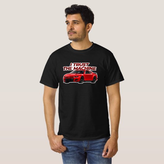 Betaalbare Racing Value T-shirt | Ik Vertrouw op d (Voorkant volledig)