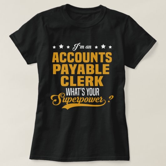 Betaalbare rekeningen t-shirt (Design voorkant)