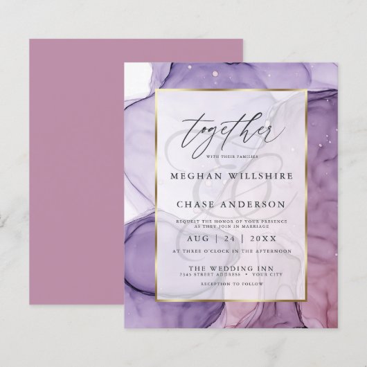 Betaalbare Roos Abstracte inkt van Chic Lavender (Voorkant / Achterkant)