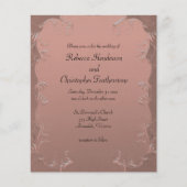 Betaalbare Roos Gold Vintage bruiloft uitnodiging Flyer (Voorkant)